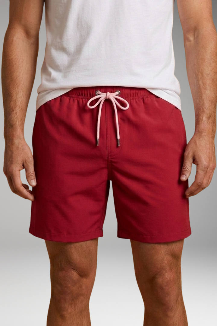 Men’s Swim Shorts with Elastic Waistband and Side Pockets