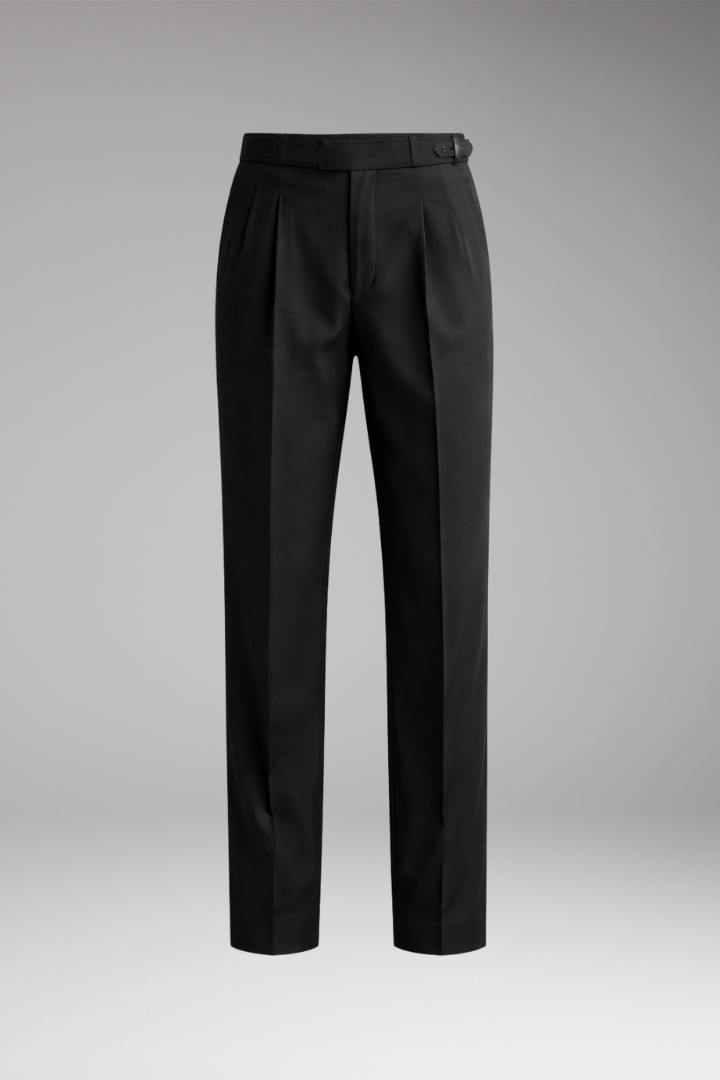 Men’s Trousers with High Waist and Adjustable Buckle
