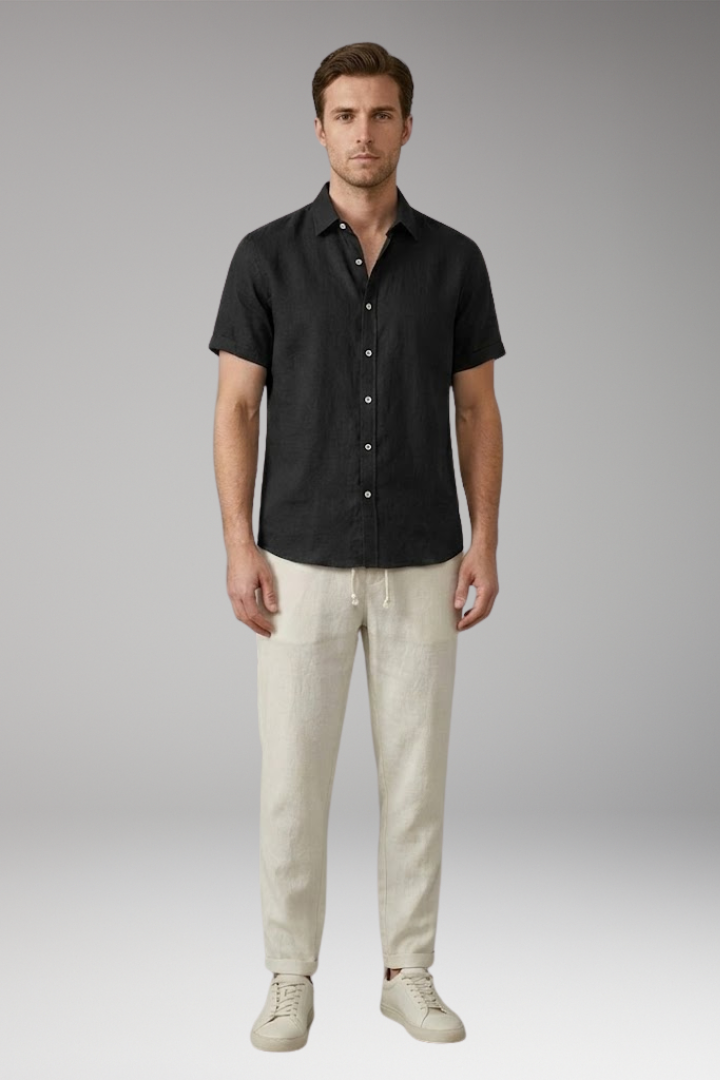 Men’s Two-Piece Set with Shirt and Trousers