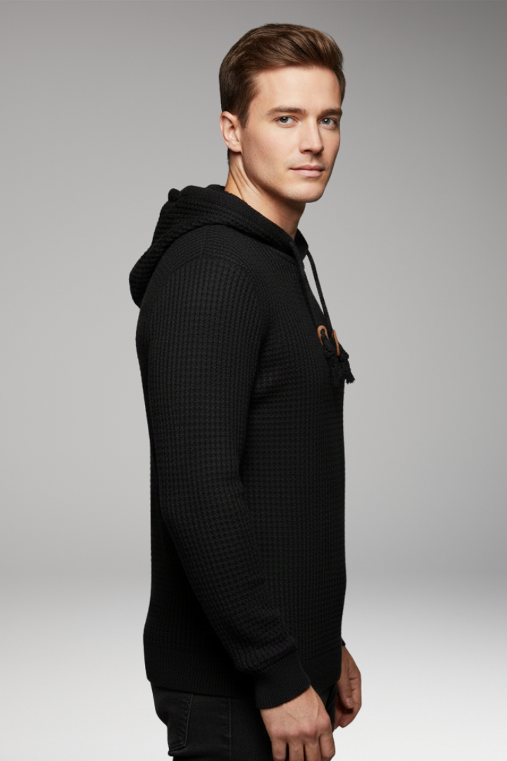 Men's Hoodie with Hooded Neckline and Long Sleeves