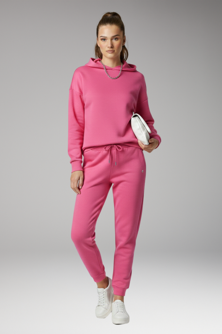 Women's Jogging Trousers with Adjustable Waist and Ribbed Cuffs