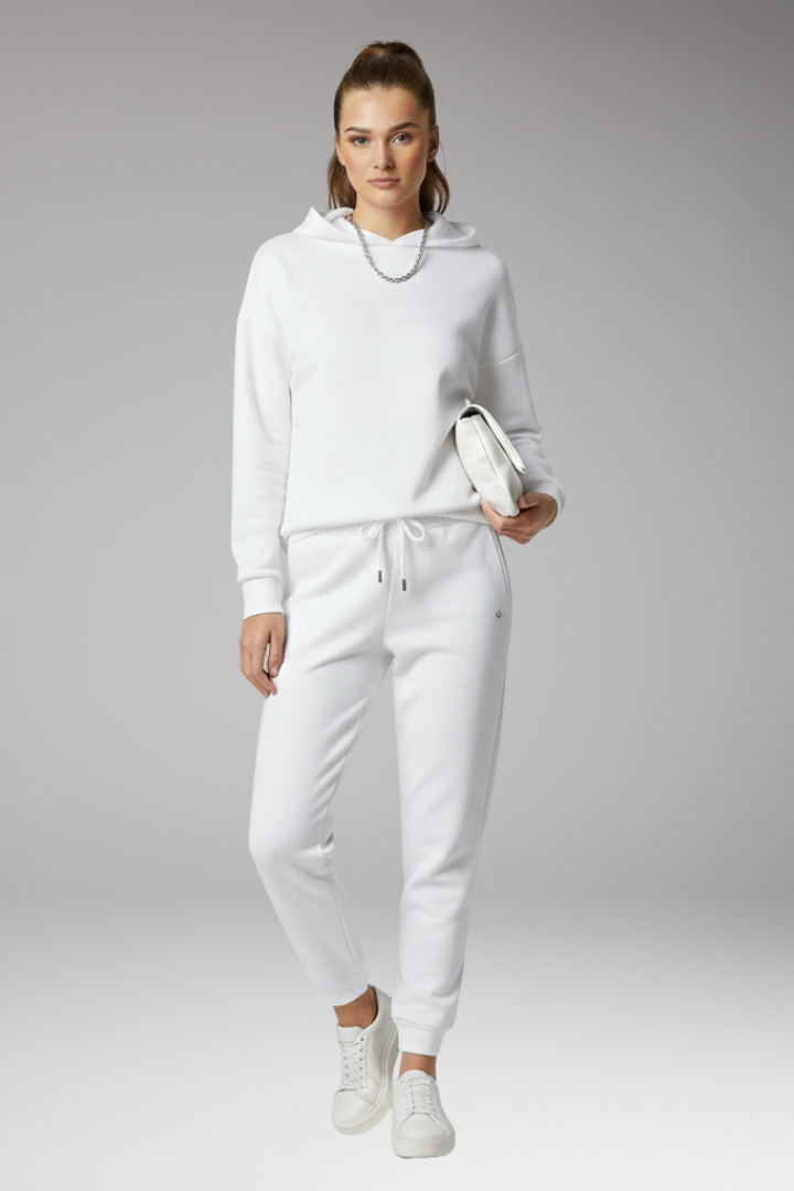 Women's Jogging Trousers with Adjustable Waist and Ribbed Cuffs