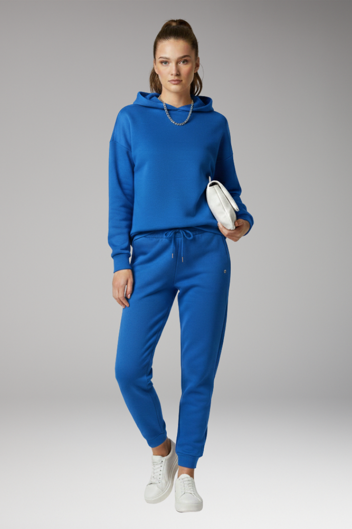 Women's Jogging Trousers with Adjustable Waist and Ribbed Cuffs
