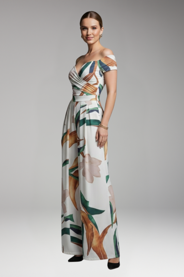 Women's Jumpsuit with Off Shoulder and Wide Legs