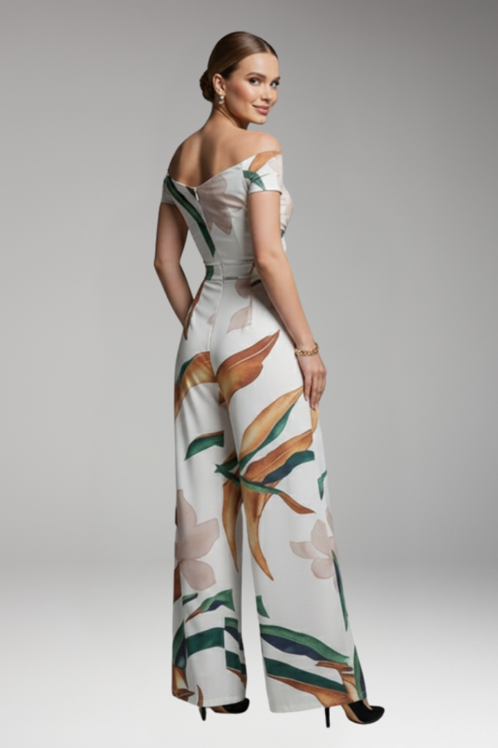Women's Jumpsuit with Off Shoulder and Wide Legs