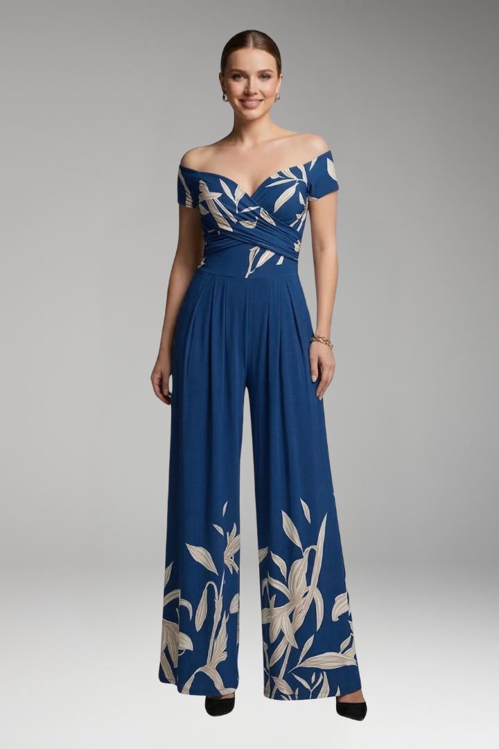 Women's Jumpsuit with Off Shoulder and Wide Legs