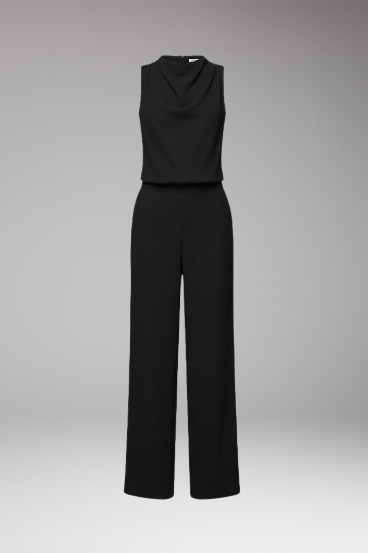 Women's Jumpsuit with Round Neck and Wide Legs