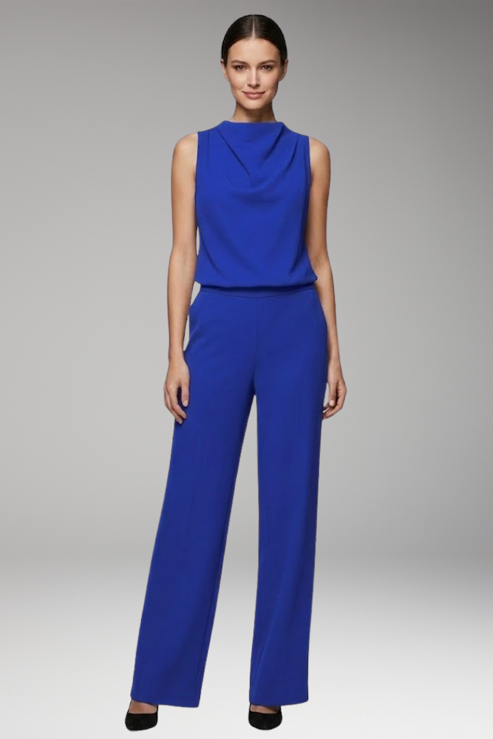 Women's Jumpsuit with Round Neck and Wide Legs
