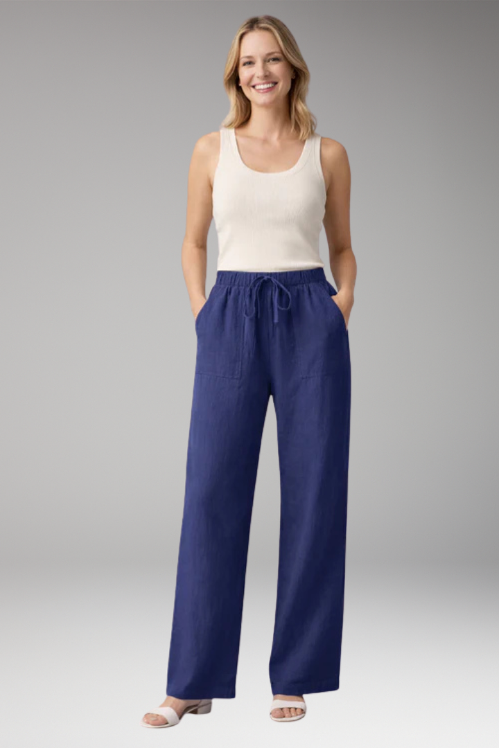 Women’s Trousers with Drawstring Waist and Side Pockets