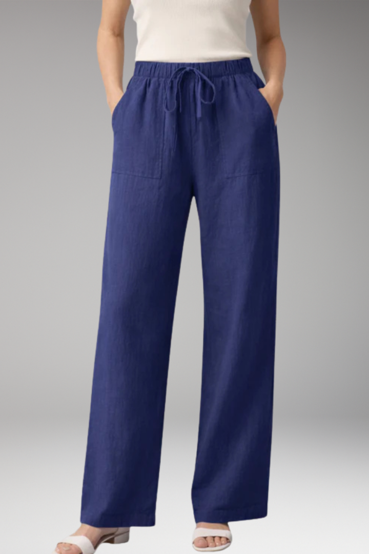 Women’s Trousers with Drawstring Waist and Side Pockets