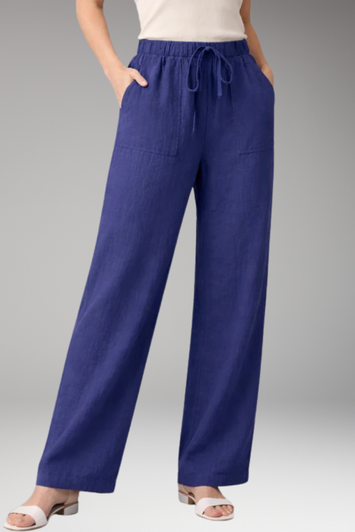 Women’s Trousers with Drawstring Waist and Side Pockets