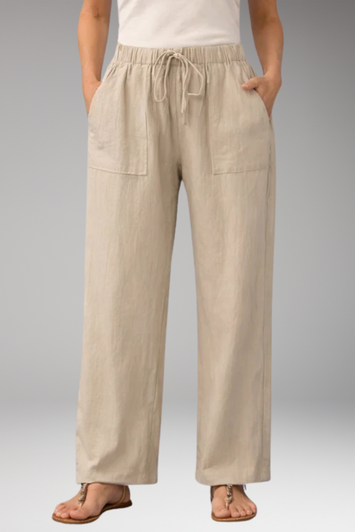 Women’s Trousers with Drawstring Waist and Side Pockets