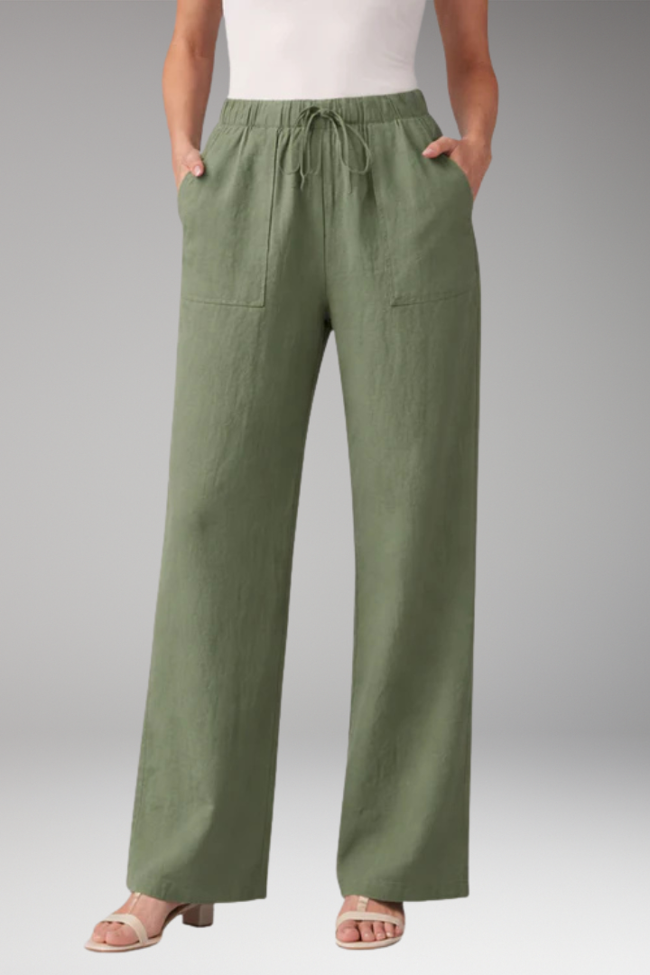 Women’s Trousers with Drawstring Waist and Side Pockets