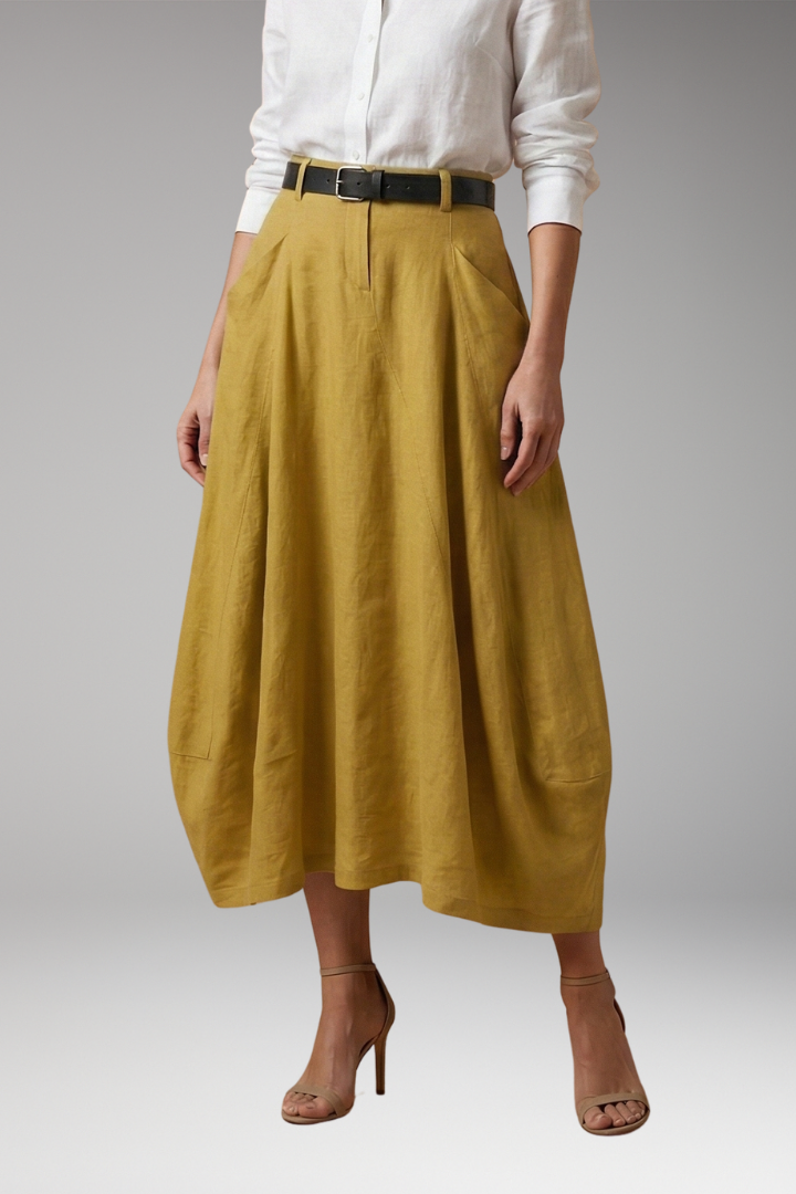 Women’s Skirt with Asymmetrical Draped Design