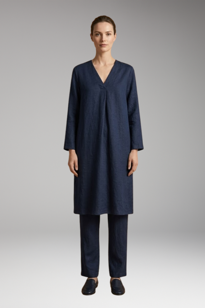 Women's Two-Piece Set with Short Sleeves and Wide Legs