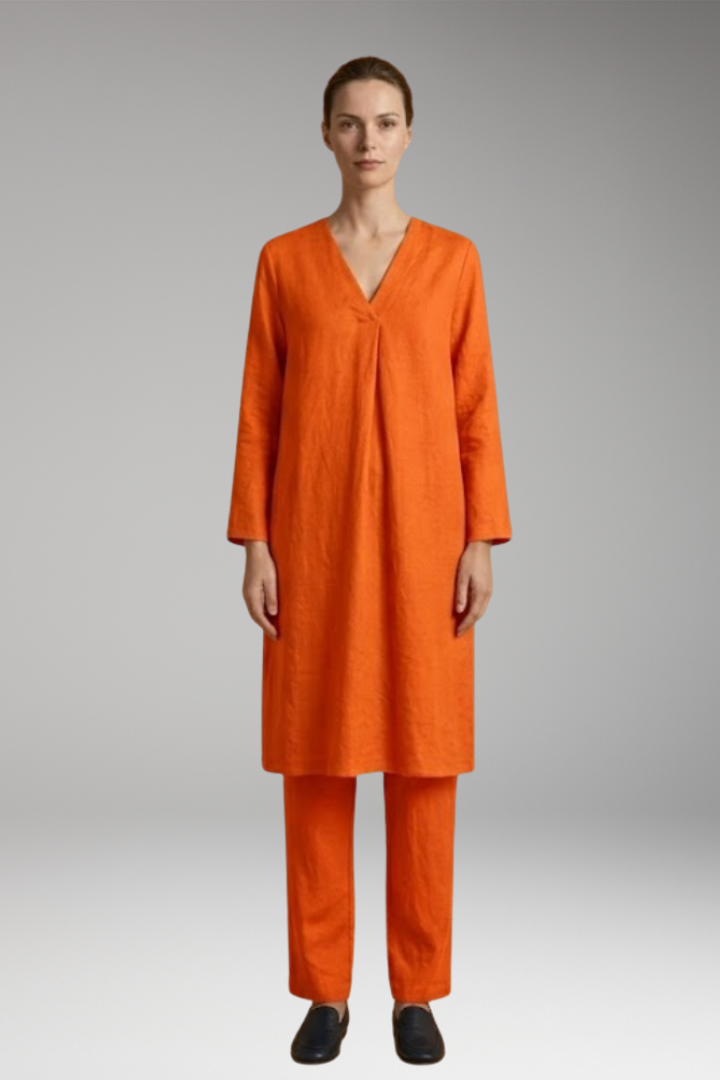 Women's Two-Piece Set with Short Sleeves and Wide Legs