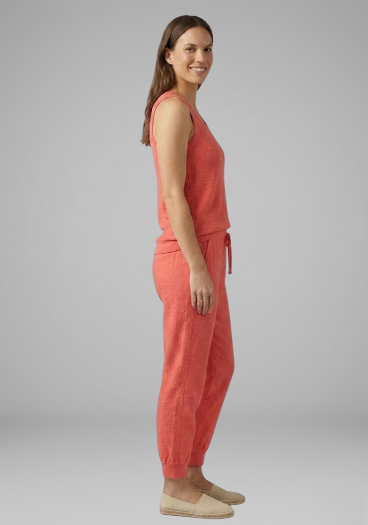 Women's Two-Piece Set with Sleeveless Top and Wide-Leg Trousers
