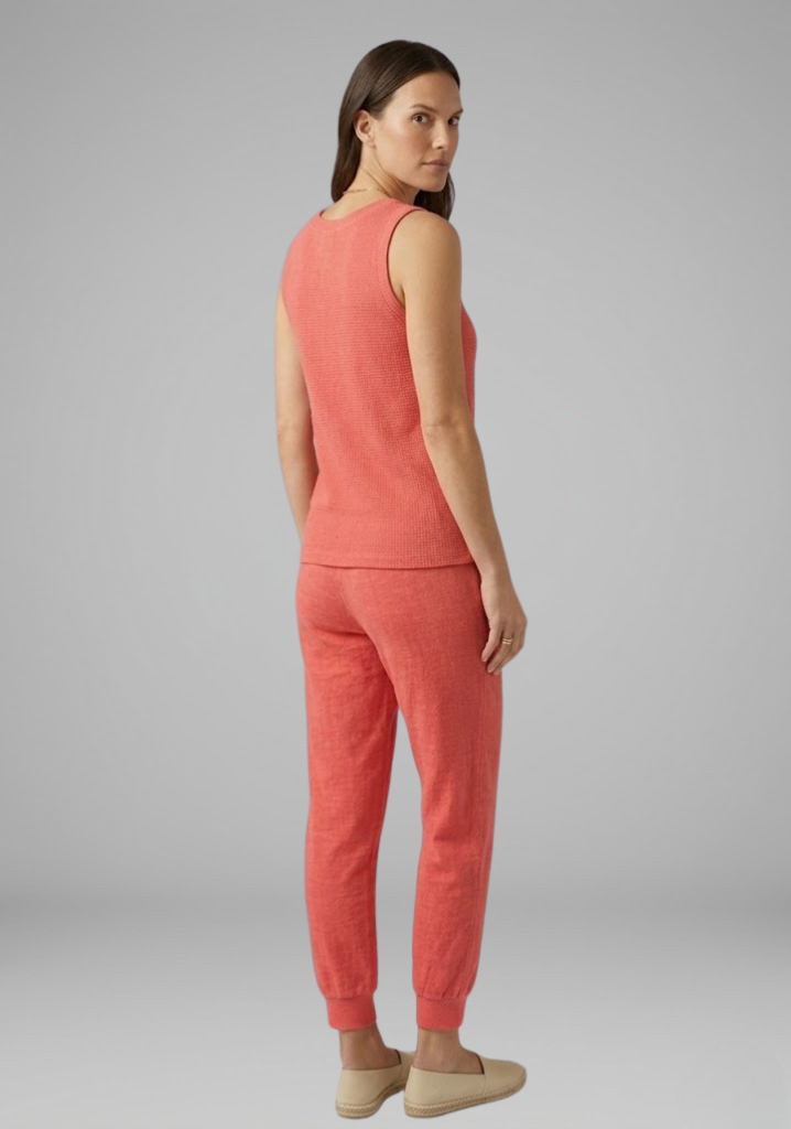 Women's Two-Piece Set with Sleeveless Top and Wide-Leg Trousers