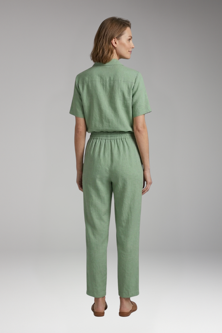 Women's Two Piece Set with Short Sleeve Shirt