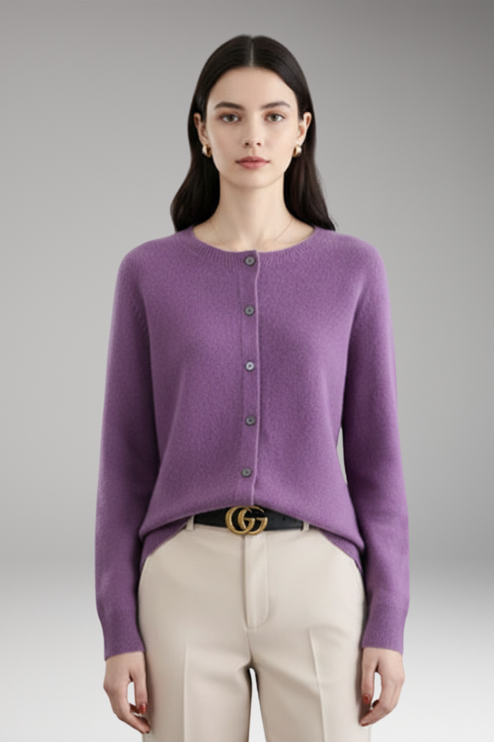 Women’s Cardigan with V-Neck and Front Buttons