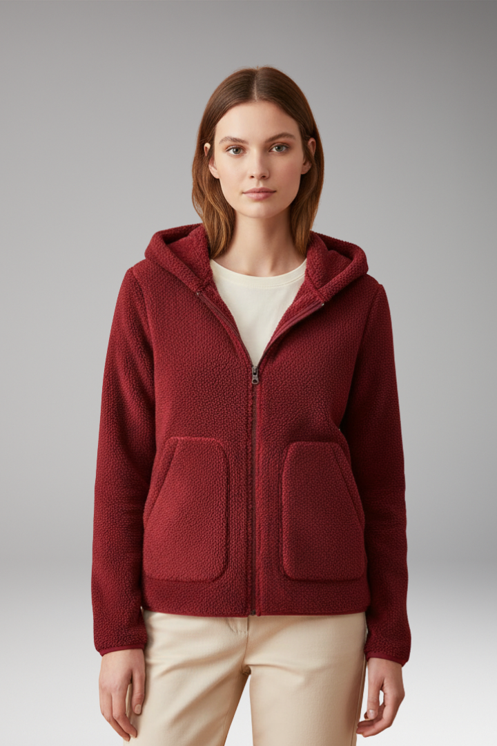 Women’s Fleece Jacket with Full Zip and Hood