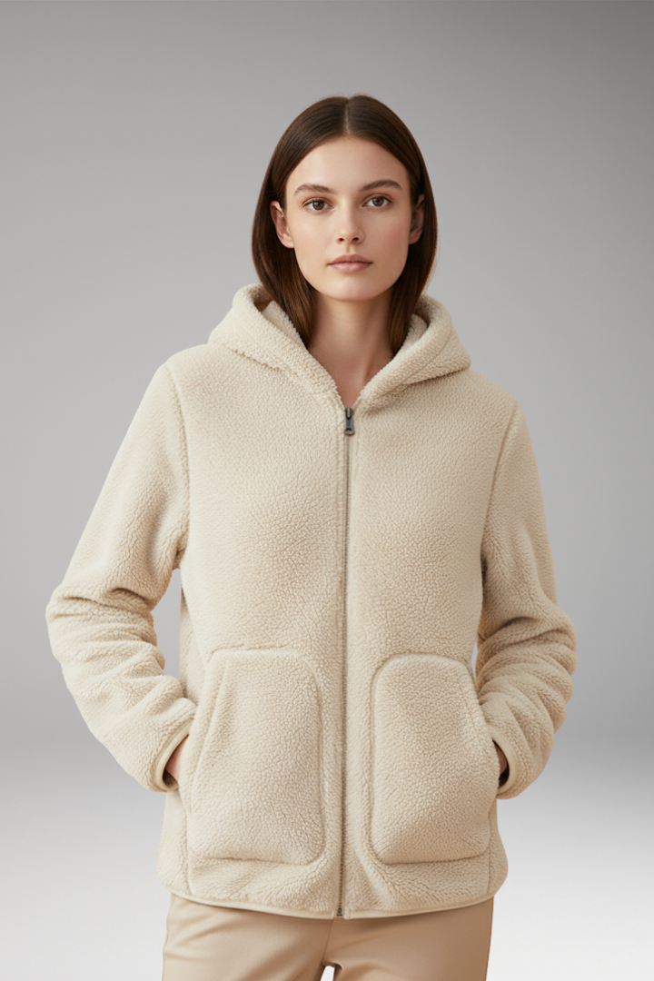 Women’s Fleece Jacket with Full Zip and Hood